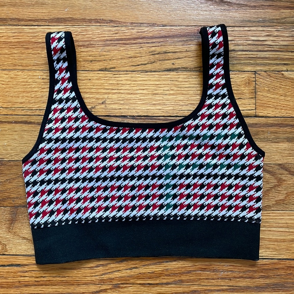 Fabletics Houndstooth Sports Bra - size XS